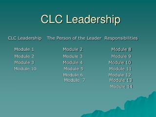 CLC Leadership