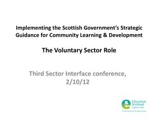 Third Sector Interface conference, 2/10/12