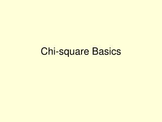 Chi-square Basics