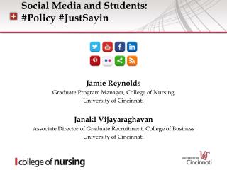 Social Media and Students: # Policy # JustSayin