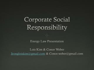 Corporate Social Responsibility