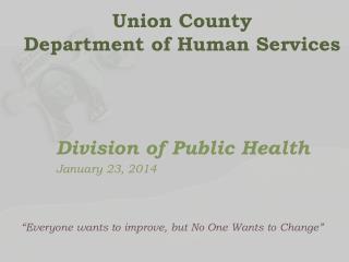 Union County Department of Human Services