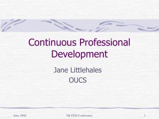 Continuous Professional Development