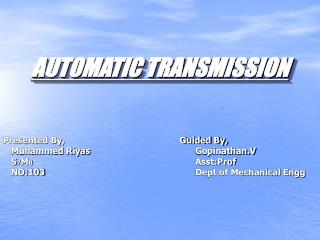 AUTOMATIC TRANSMISSION