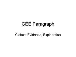 CEE Paragraph