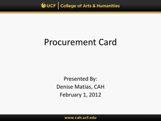 Procurement Card