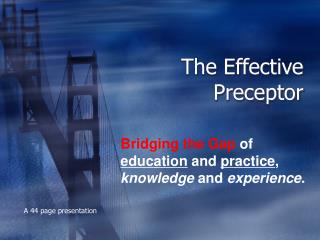 The Effective Preceptor