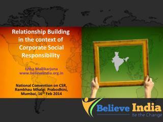 Relationship Building in the context of Corporate Social Responsibility