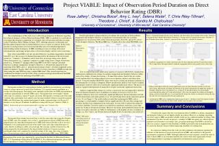 Project VIABLE: Impact of Observation Period Duration on Direct Behavior Rating (DBR)