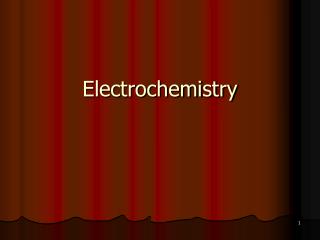 Electrochemistry