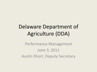 Delaware Department of Agriculture (DDA)