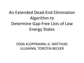 An Extended Dead-End Elimination Algorithm to Determine Gap-Free Lists of Low Energy States