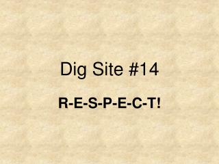 Dig Site #14