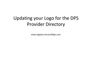 Updating your Logo for the DPS Provider Directory