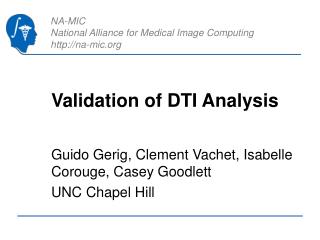 Validation of DTI Analysis