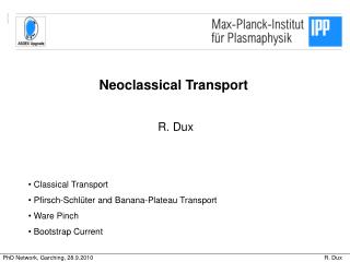 Neoclassical Transport