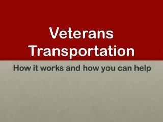 Veterans Transportation