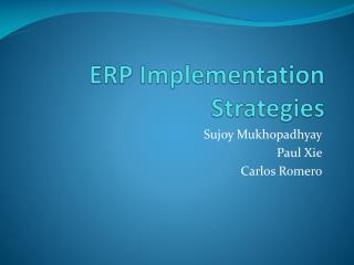 ERP Implementation Strategies