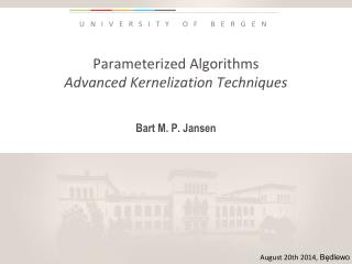 Parameterized Algorithms Advanced Kernelization Techniques