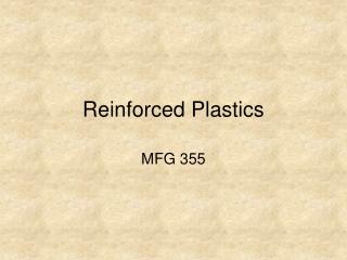 Reinforced Plastics
