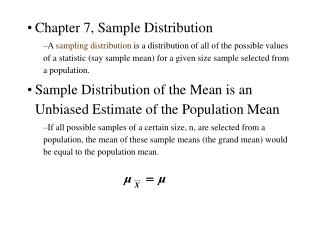 Chapter 7, Sample Distribution