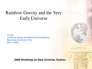 Rainbow Gravity and the Very Early Universe