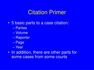 Citation Primer