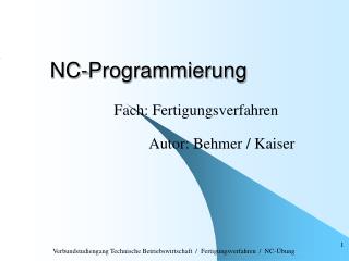 NC-Programmierung