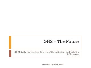 GHS – The Future