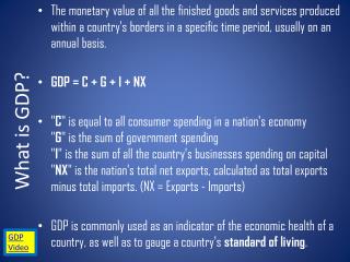 What is GDP?