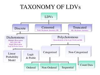 TAXONOMY OF LDVs