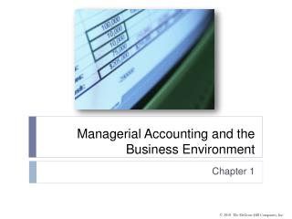 Managerial Accounting and the Business Environment