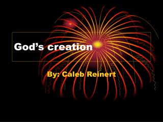 God’s creation