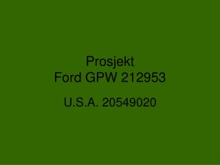 Prosjekt Ford GPW 212953