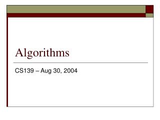 Algorithms