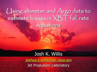 Using altimeter and Argo data to estimate biases in XBT fall rate equations