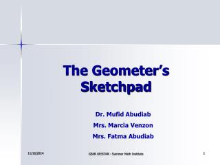 The Geometer’s Sketchpad