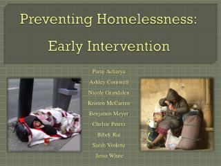 Preventing Homelessness: Early Intervention