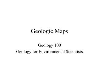 Geologic Maps