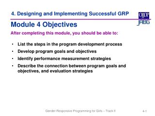 4. Designing and Implementing Successful GRP