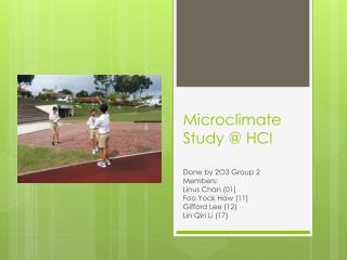 Microclimate Study @ HCI