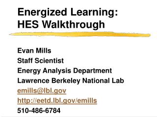 Energized Learning: HES Walkthrough