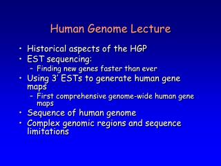 Human Genome Lecture