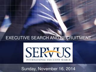 EXECUTIVE SEARCH AND RECRUITMENT