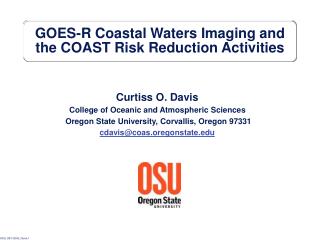 GOES-R Coastal Waters Imaging and the COAST Risk Reduction Activities