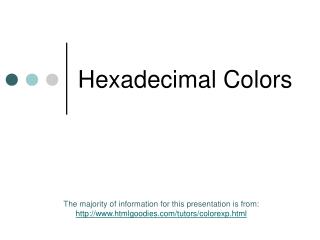 Hexadecimal Colors