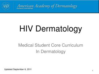 HIV Dermatology