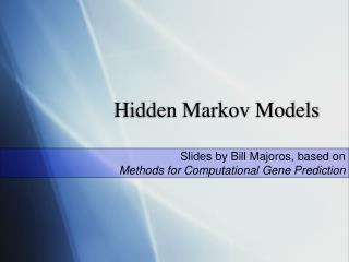 Hidden Markov Models