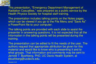 Emergency Department Management of Radiation Casualties