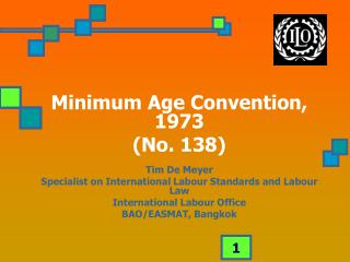 Minimum Age Convention, 1973 (No. 138) Tim De Meyer